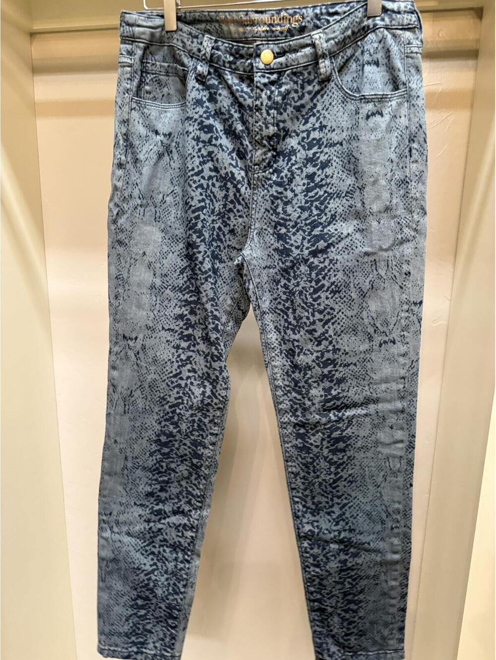 Soft Surroundings Print Skinny Jeans Size 10